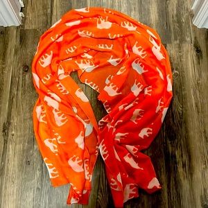 Salmon pink elephant scarf